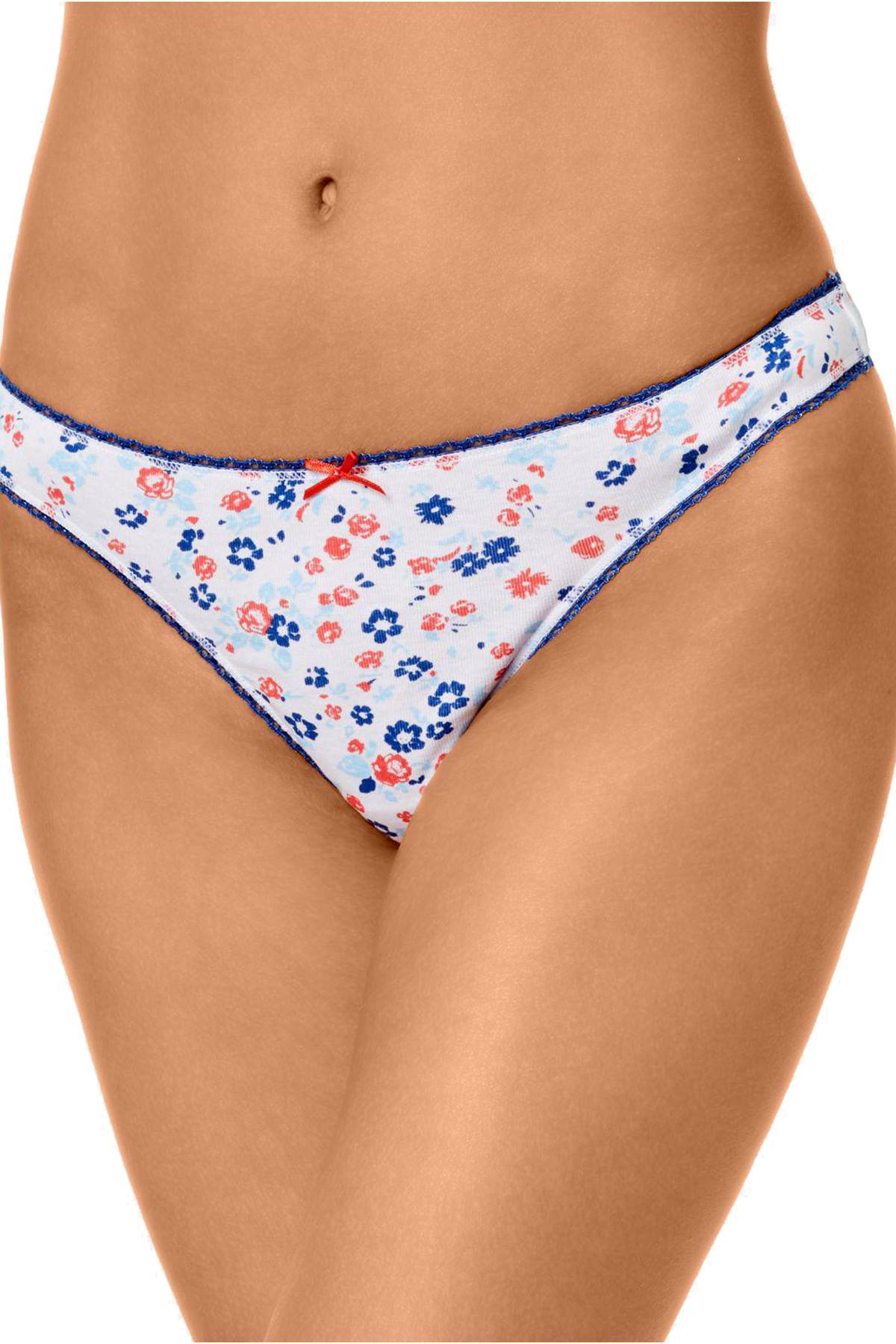 Charter Club Intimates Blooming Floral Pretty Cotton Thong