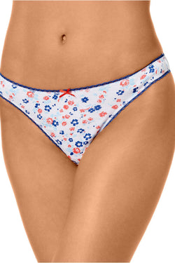 Charter Club Intimates Blooming Floral Pretty Cotton Thong thumbnail 1