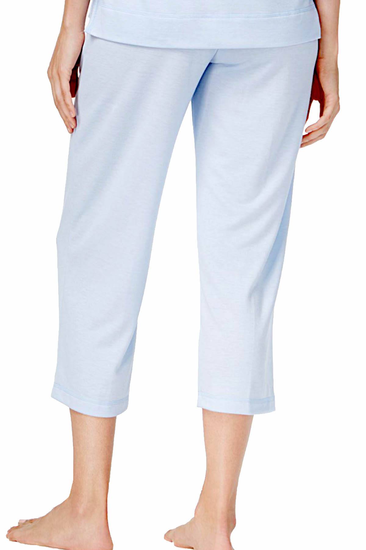 Charter Club Intimates Blue-Alder Relax Knit Cropped PJ Pant