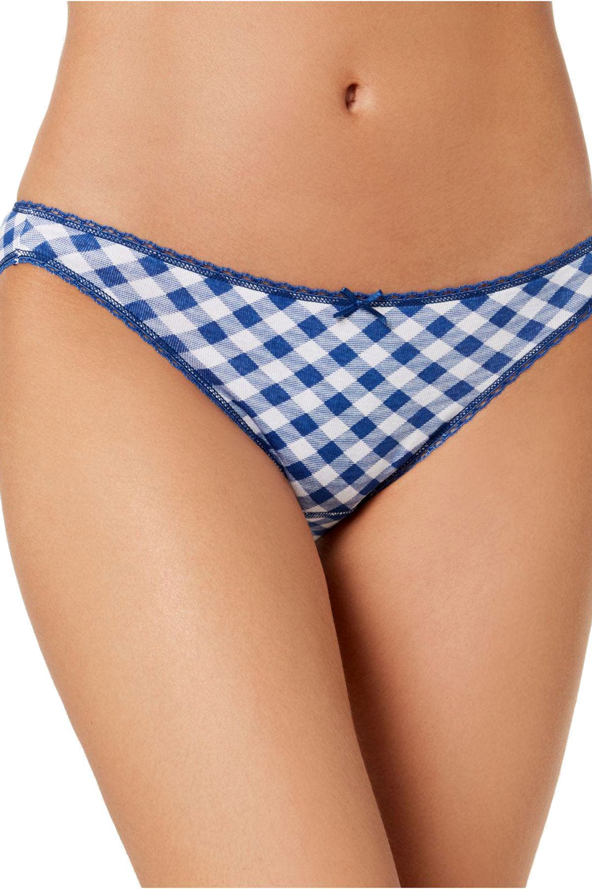 Charter Club Intimates Blue Gingham Bikini Brief