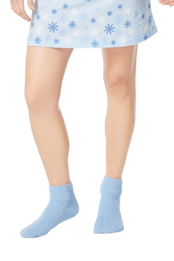 Charter Club Intimates Blue Snowflake Graphic-Print Cotton Sleepshirt With Matching Socks thumbnail 4