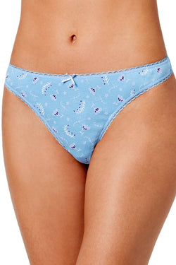 Charter Club Intimates Bluebells Pretty Cotton Thong thumbnail 1