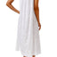 Charter Club Intimates Bright-White Lace-Trim Embroidered Night-Gown