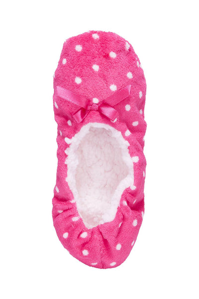 Charter Club Intimates Candy-Pink Fizz-Dot Printed Slipper Socks