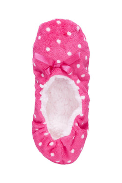 Charter Club Intimates Candy-Pink Fizz-Dot Printed Slipper Socks thumbnail 1