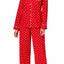 Charter Club Intimates Candy-Red Dot-Printed Cotton/Flannel Pajama Set
