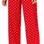 Charter Club Intimates Candy-Red Dot-Printed Cotton/Flannel Pajama Set