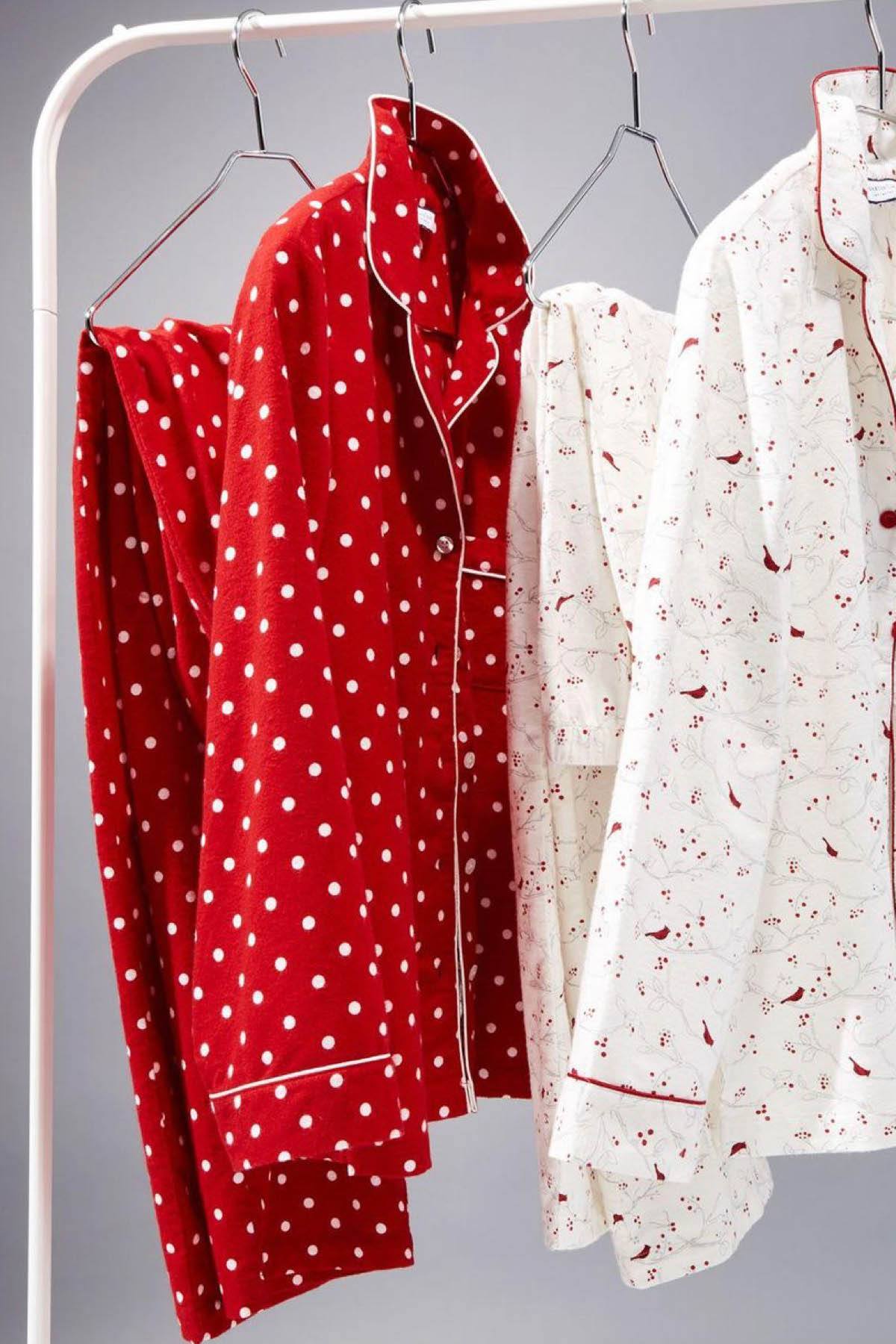 Charter Club Intimates Candy-Red Dot-Printed Cotton/Flannel Pajama Set