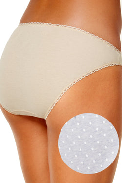 Charter Club Intimates Chambray-Dot Pretty Cotton Bikini Brief thumbnail 3