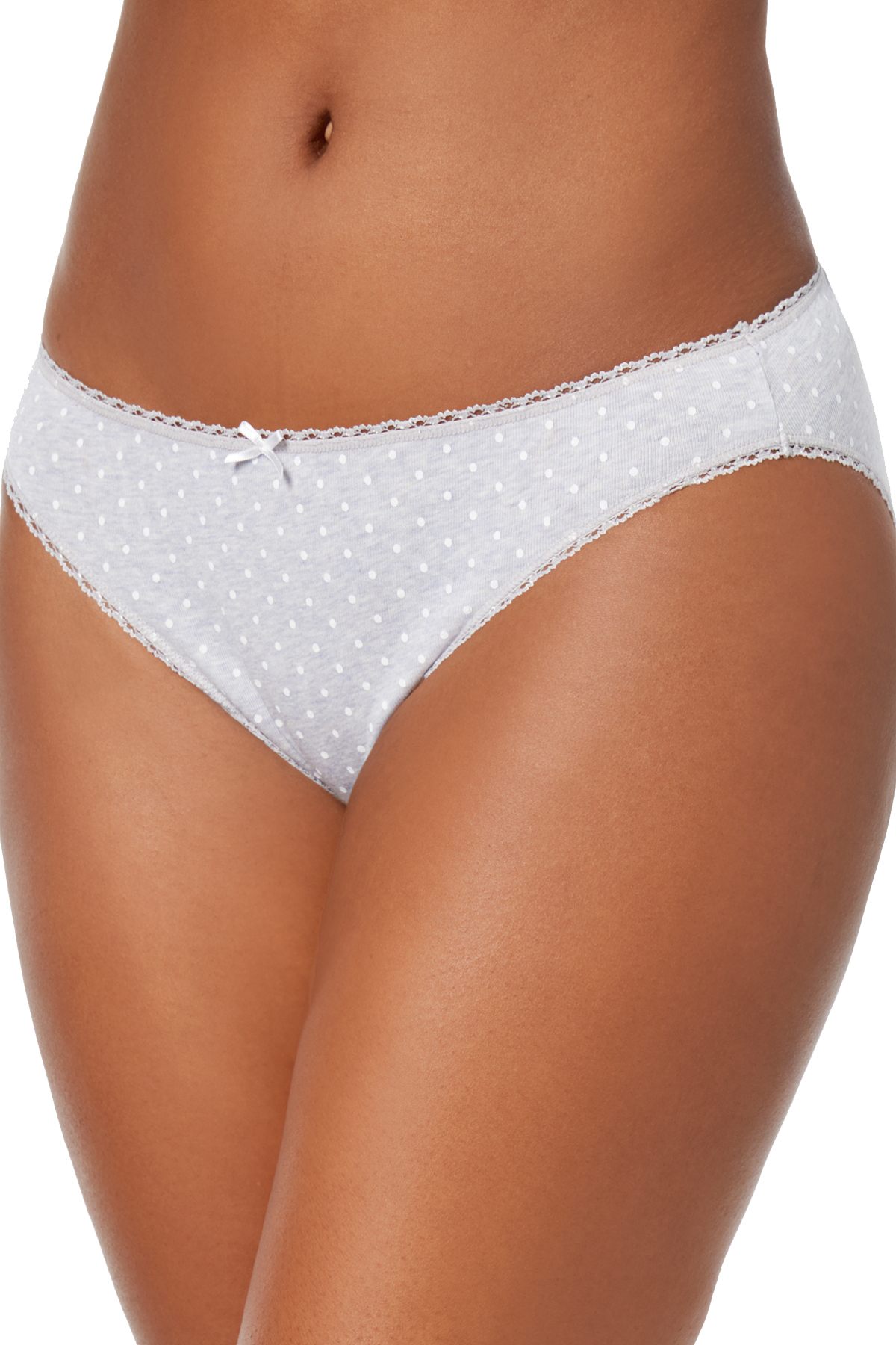Charter Club Intimates Chambray-Dot Pretty Cotton Bikini Brief