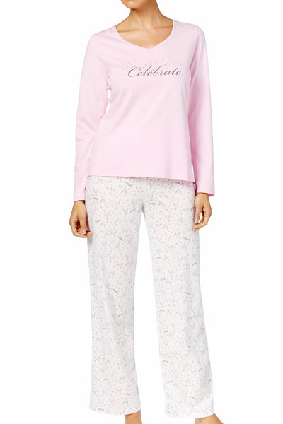 Charter Club Intimates Champagne-Bubbly Printed Pajama Set