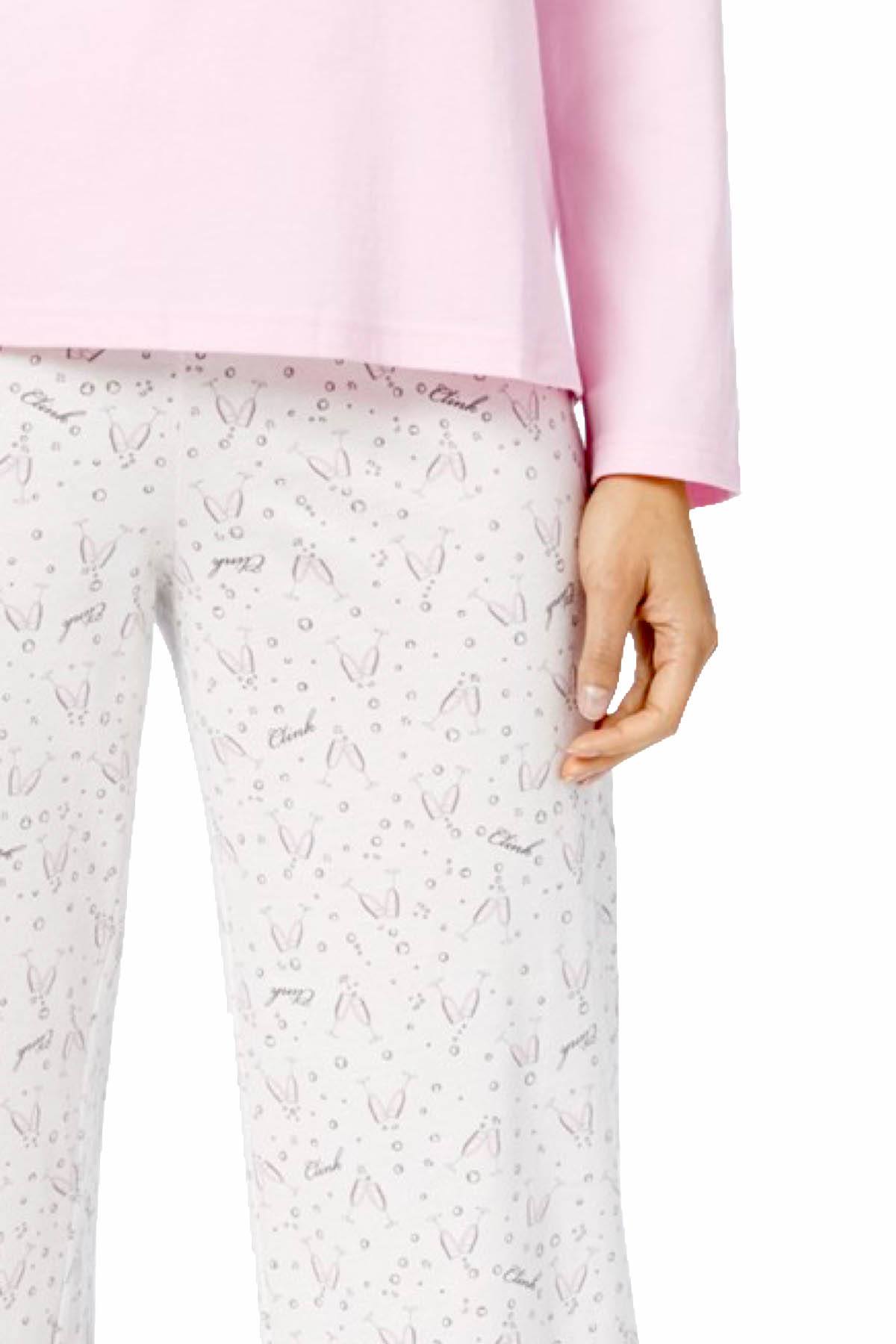 Charter Club Intimates Champagne-Bubbly Printed Pajama Set