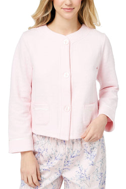 Charter Club Intimates Cherub-Pink Quilted Satin-Trim Bed Jacket thumbnail 1
