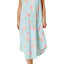Charter Club Intimates Collection Aqua/Floral-Printed Lace-Trim Cotton Nightgown