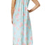 Charter Club Intimates Collection Aqua/Floral-Printed Lace-Trim Cotton Nightgown