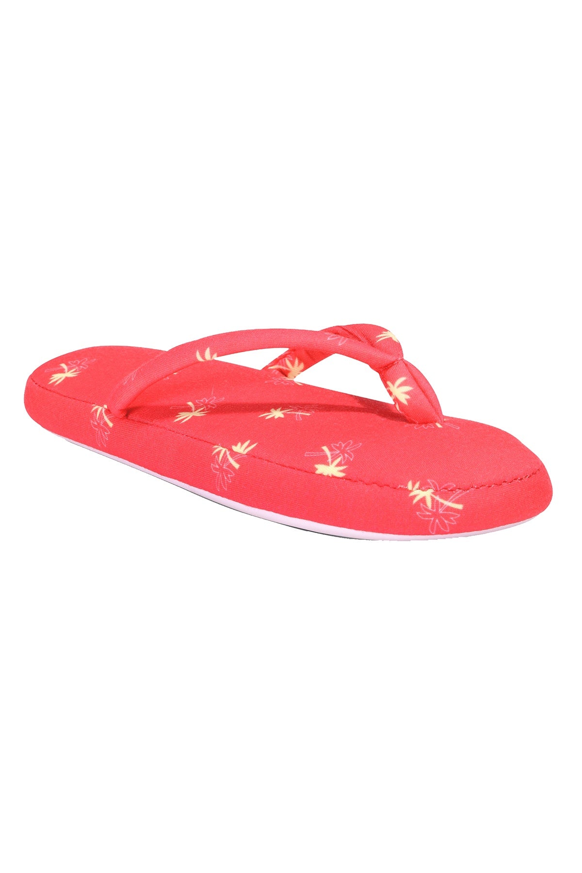 Charter Club Intimates Coral Palm-Tree Printed Flip-Flop Slippers