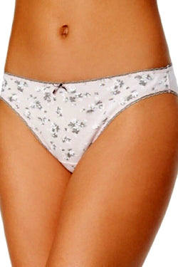 Charter Club Intimates Delicate-Flower Pink Pretty Cotton Bikini Brief thumbnail 1