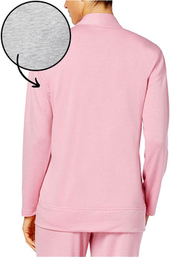 Charter Club Intimates Dove-Grey Open-Front Knit Lounge Cardigan thumbnail 3