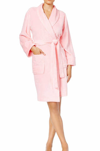 Charter Club Intimates Fallen-Rose Short Heather Wrap Robe