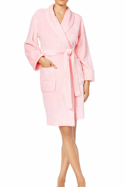 Charter Club Intimates Fallen-Rose Short Heather Wrap Robe