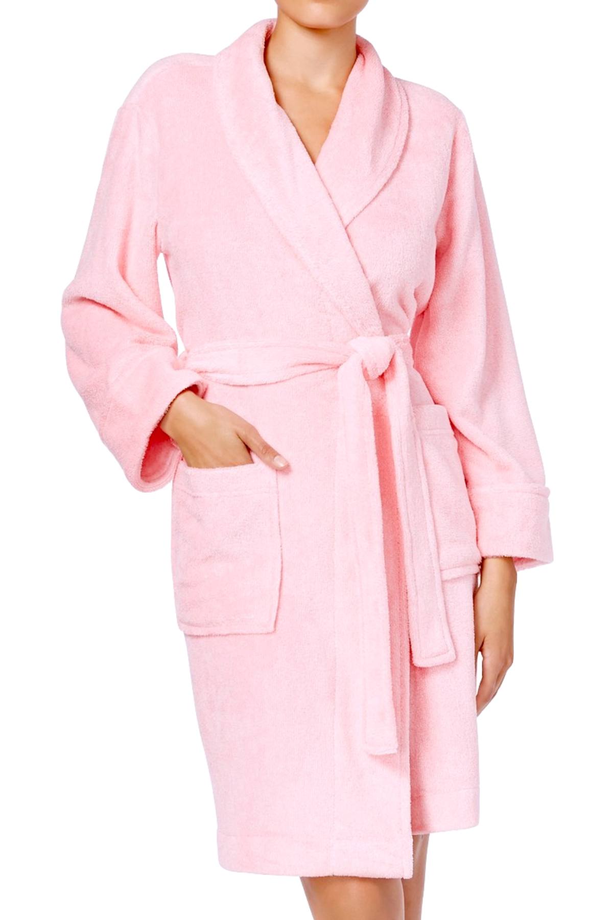 Charter Club Intimates Fallen-Rose Super-Soft Short Heather Wrap Robe