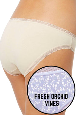 Charter Club Intimates Fresh-Orchid-Vines Modern-Essentials Lace-Trim Bikini Brief thumbnail 3
