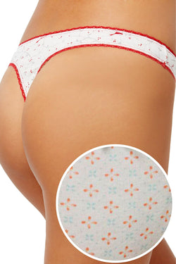 Charter Club Intimates Geomancy Pretty Cotton Thong thumbnail 2