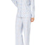 Charter Club Intimates Grey/Blue Tile-Printed Fleece Pajama Set
