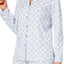 Charter Club Intimates Grey/Blue Tile-Printed Fleece Pajama Set