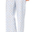 Charter Club Intimates Grey/Blue Tile-Printed Fleece Pajama Set