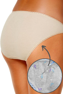 Charter Club Intimates Grey Little-Birdies Printed Pretty Cotton Bikini Brief thumbnail 3