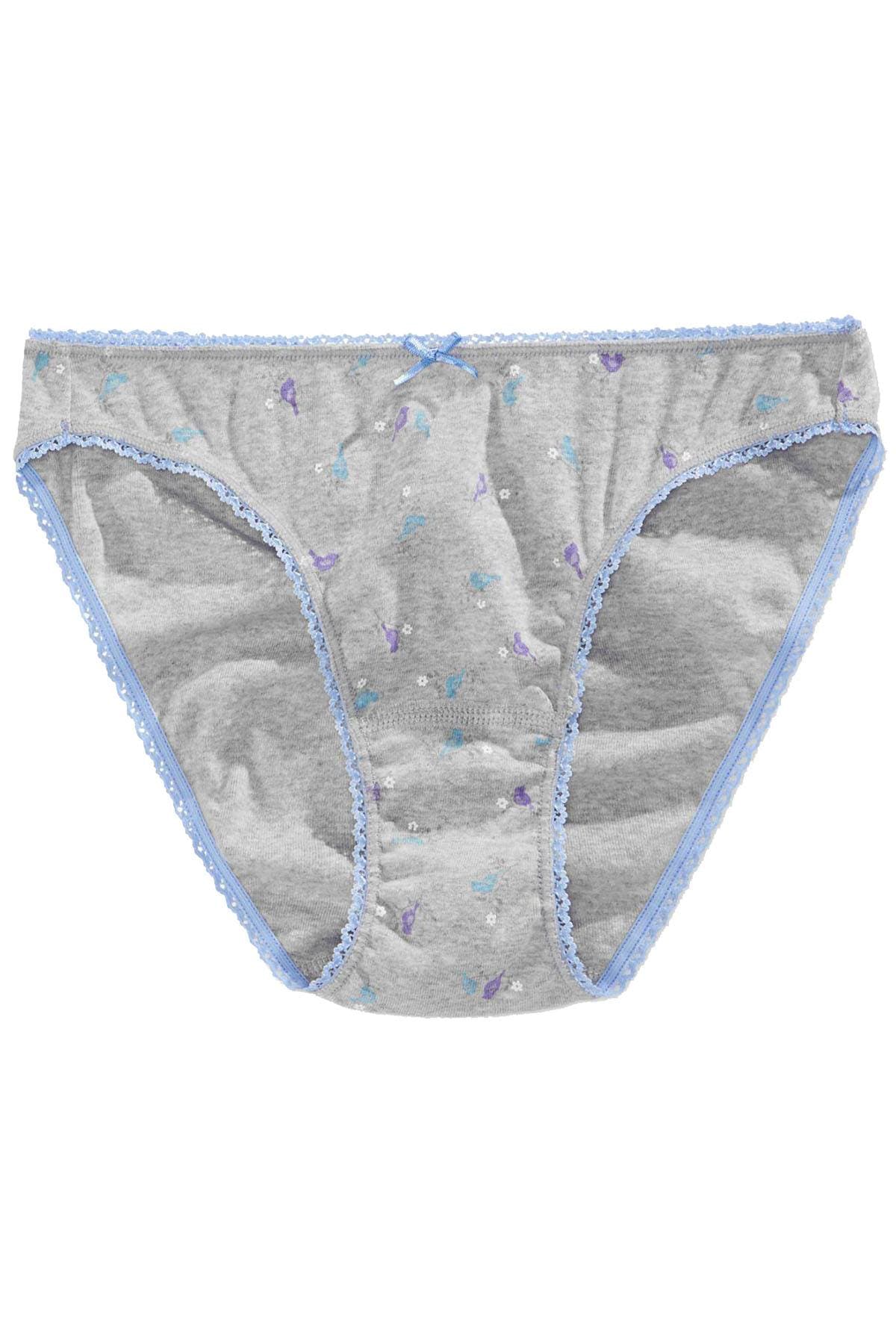 Charter Club Intimates Grey Little-Birdies Printed Pretty Cotton Bikini Brief
