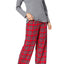 Charter Club Intimates Grey/Red Brinkley-Plaid Mix-It Flannel 2-Pc Pajama Set.