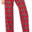 Charter Club Intimates Grey/Red Brinkley-Plaid Mix-It Flannel 2-Pc Pajama Set.
