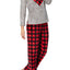 Charter Club Intimates Grey/Red Buffalo-Check Plush Applique PJ Set