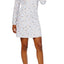 Charter Club Intimates Grey Rose-Floral Printed Thermal Fleece Sleepshirt