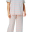 Charter Club Intimates Grey Variegated-Stripe Banded Cotton Pajama Set
