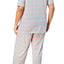 Charter Club Intimates Grey Variegated-Stripe Banded Cotton Pajama Set