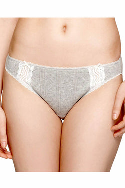 Charter Club Intimates Heather-Grey Pointelle Cotton Bikini Brief thumbnail 1