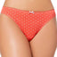 Charter Club Intimates Hibiscus-Coral Dotted Pretty Cotton Thong