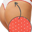Charter Club Intimates Hibiscus-Coral Dotted Pretty Cotton Thong