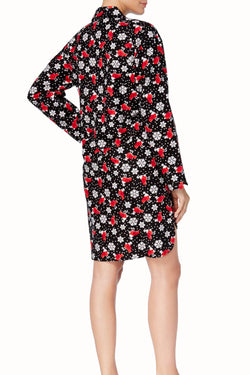Charter Club Intimates Holiday-Bird Printed Flannel Sleep-Dress thumbnail 4