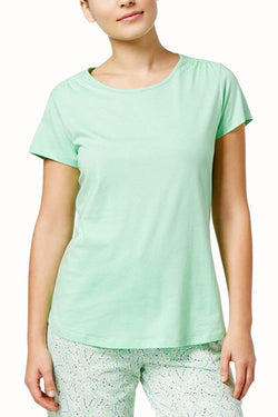 Charter Club Intimates Kiwi-Green Scoop-Neck Lounge Tee thumbnail 1
