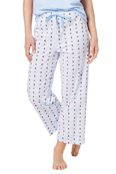 Charter Club Intimates Lady Bug Stripe Soft Cotton Printed Pajama Pant