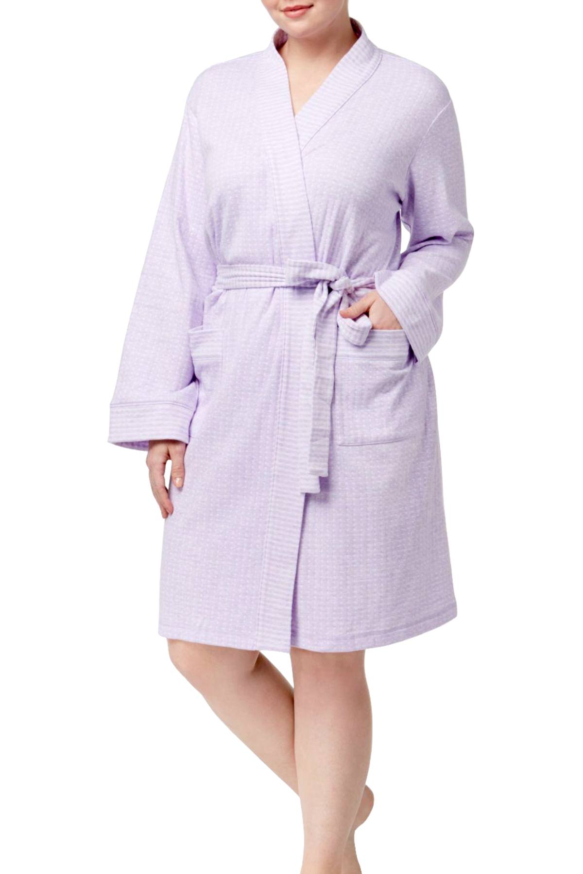 Charter Club Intimates Light-Amethyst Knit Robe