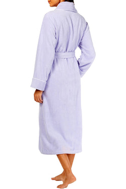Charter Club Intimates Light-Amethyst Luxe Terry Piped Wrap Robe thumbnail 3