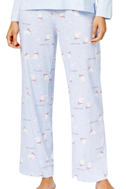 Charter Club Intimates Light-Blue Top & Polar-Bear Printed Pant 2-Pc Pajama Set thumbnail 4