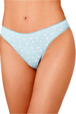 Charter Club Intimates Mint Paisley Pretty Cotton Bikini Brief thumbnail 1