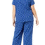 Charter Club Intimates PLUS Anchors-Away Printed Picot-Trim Pajama Set