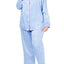 Charter Club Intimates PLUS Blue Dobby-Stripe Satin Pajama Set